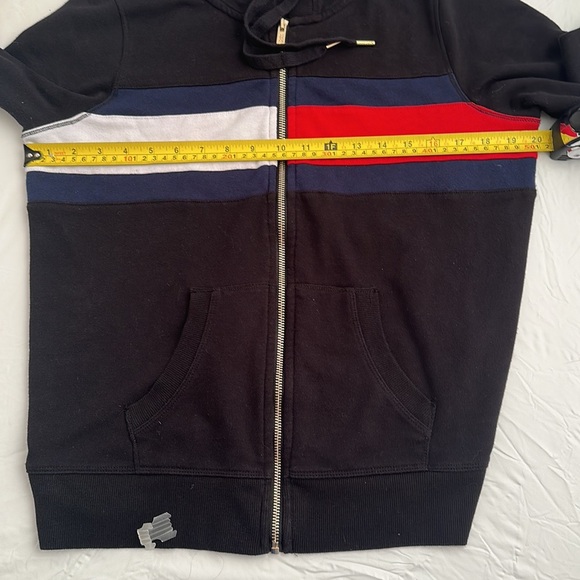 Tommy Hilfiger black blue red and white full zip hoodie - Picture 7 of 13